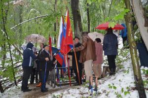 Ob grobu je beseda tekla tudi o spominih na dogodke II. svetovne vojne.